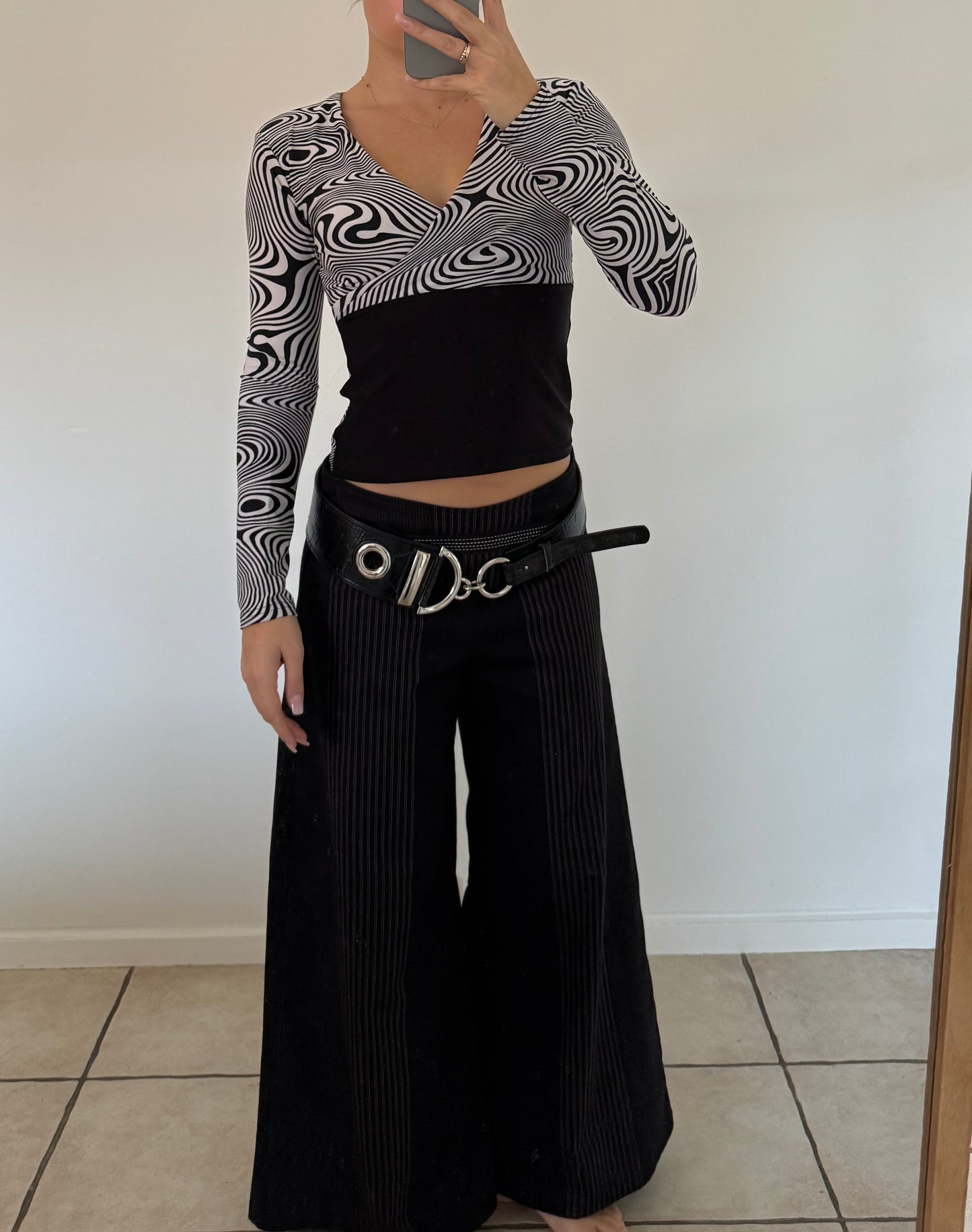 Mønstret bluse