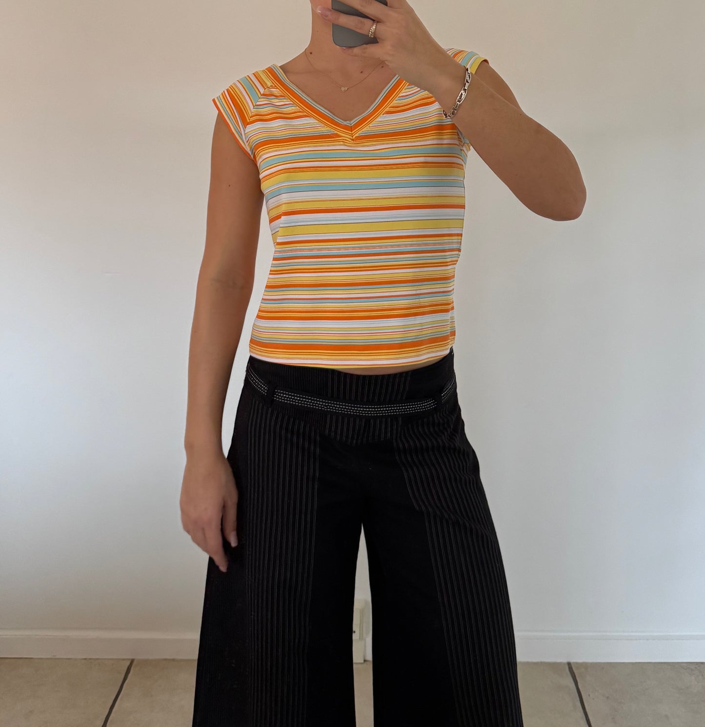 Stribet top