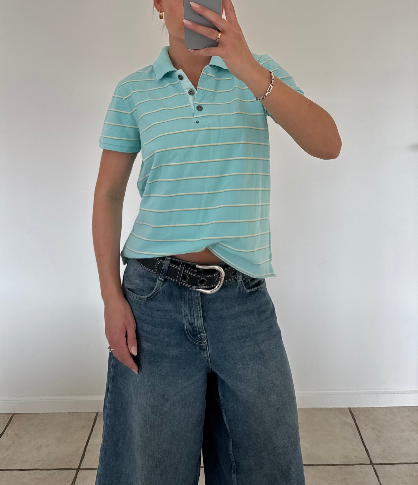 Stribet polo