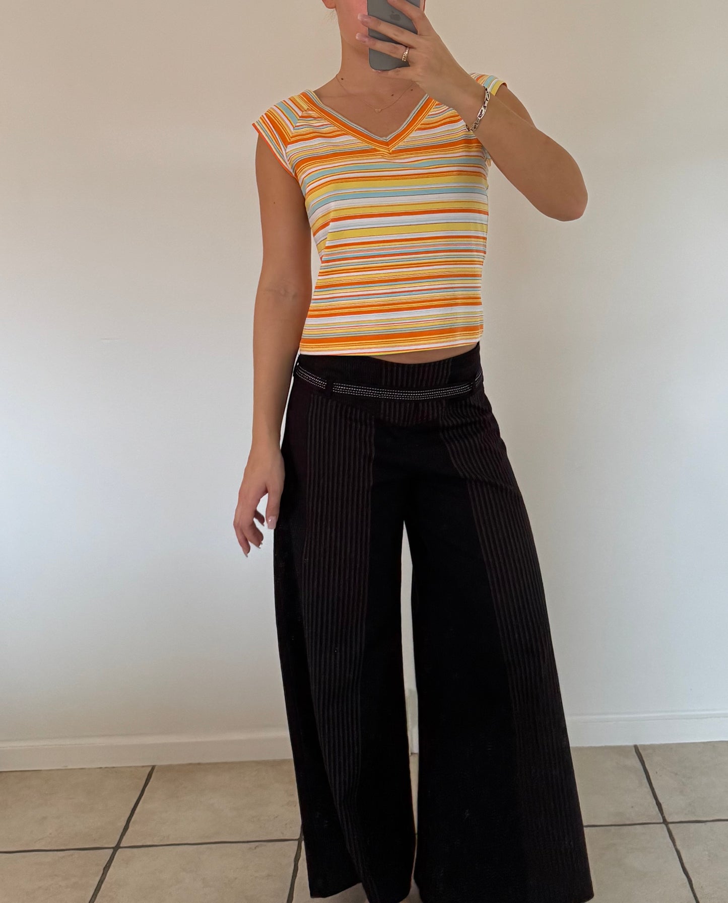 Stribet top