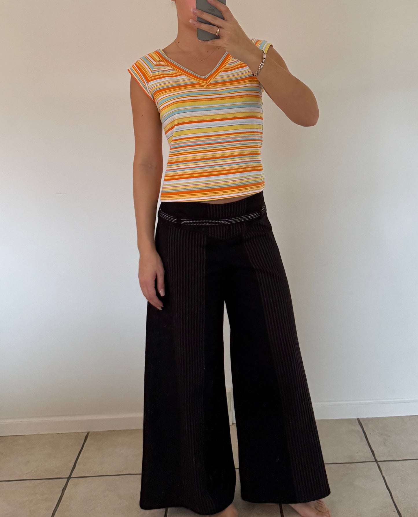 Stribet top