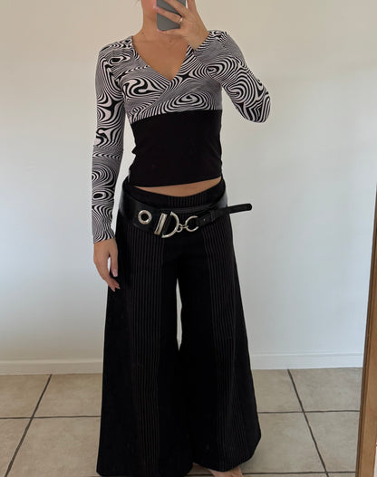 Mønstret bluse