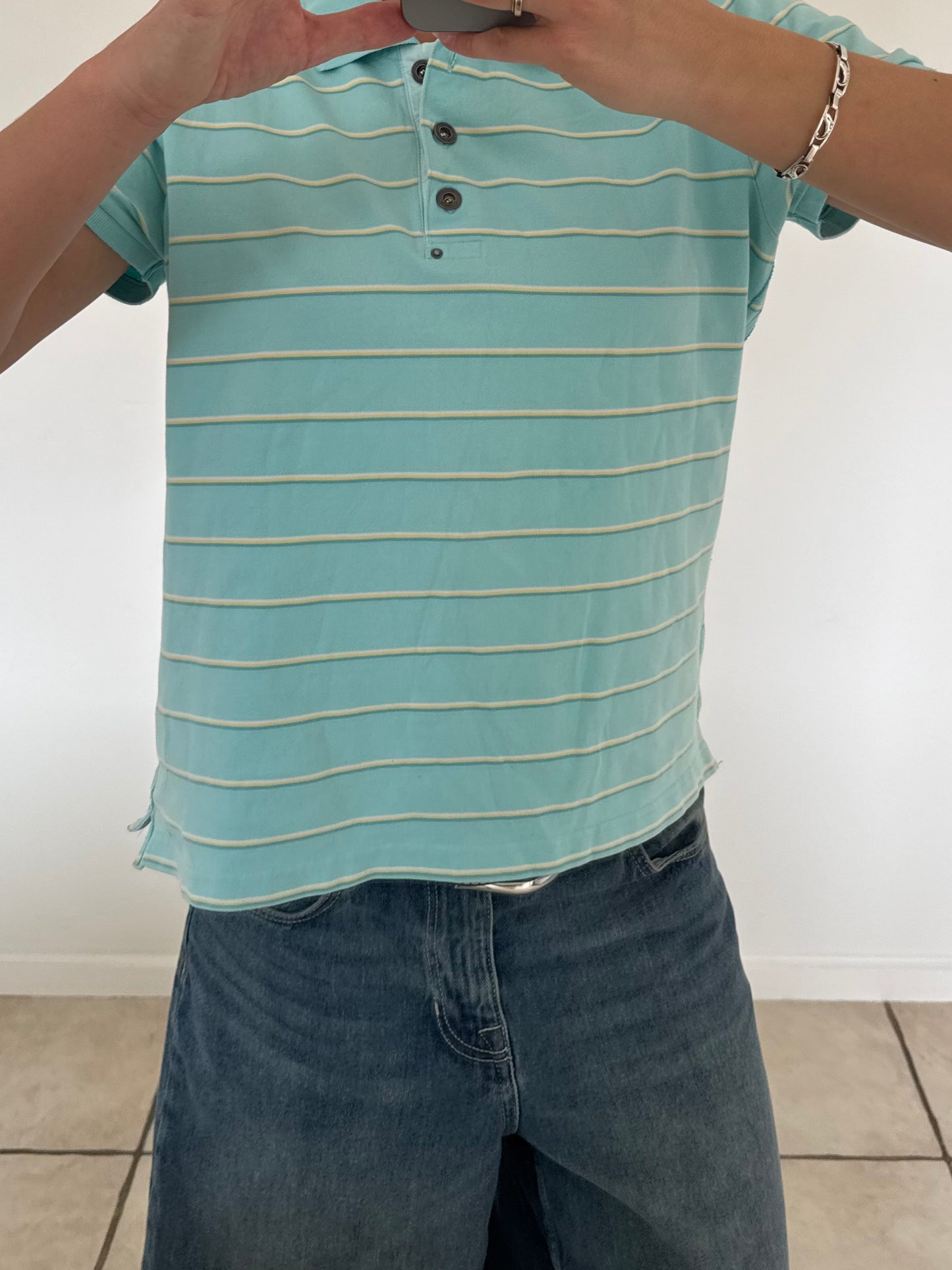 Stribet polo