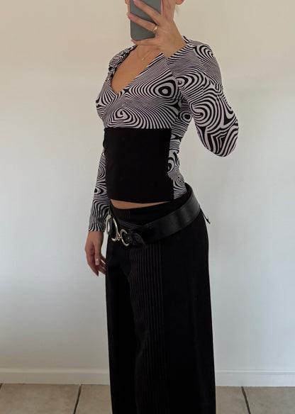 Mønstret bluse