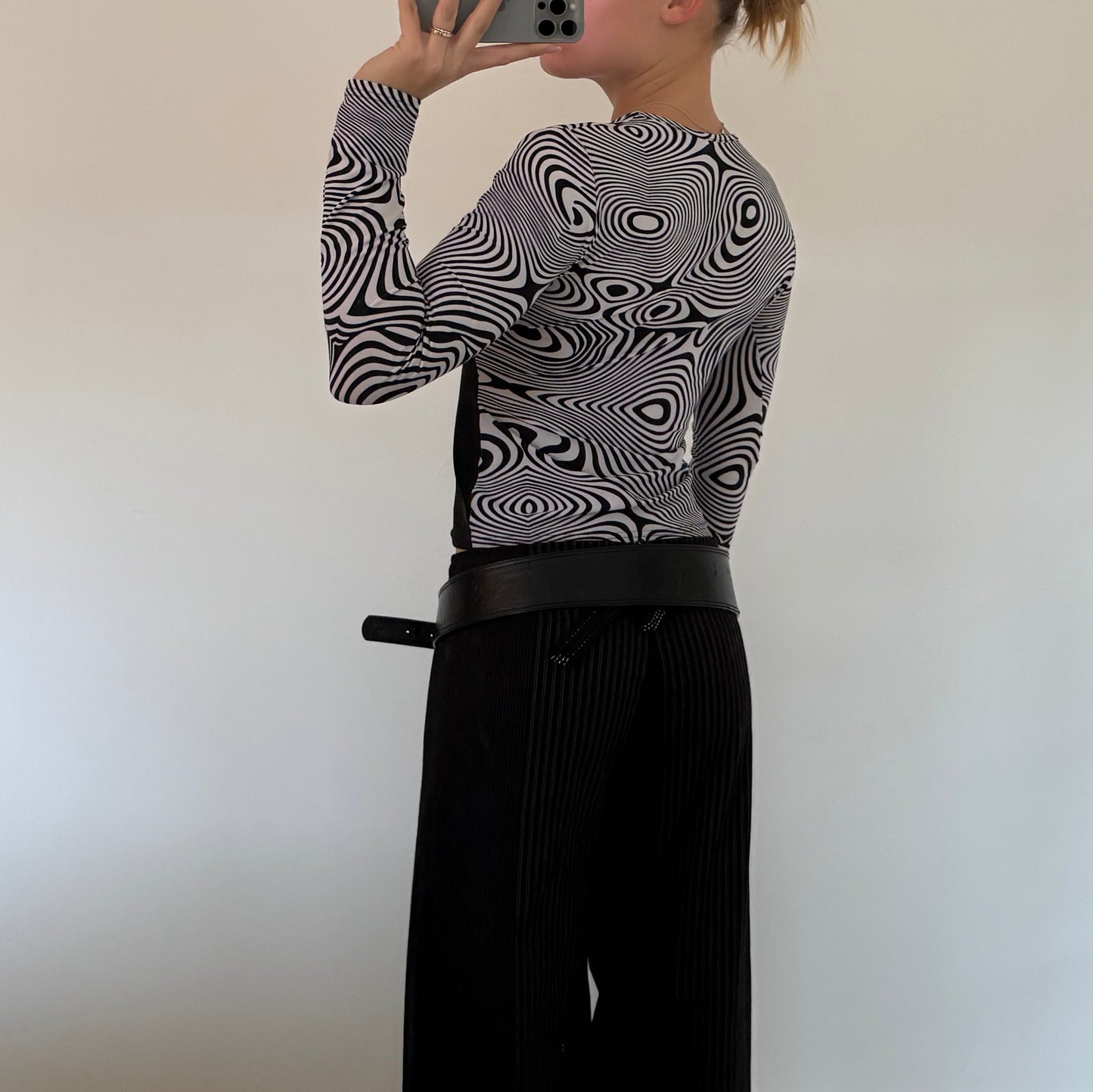 Mønstret bluse