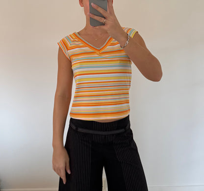 Stribet top