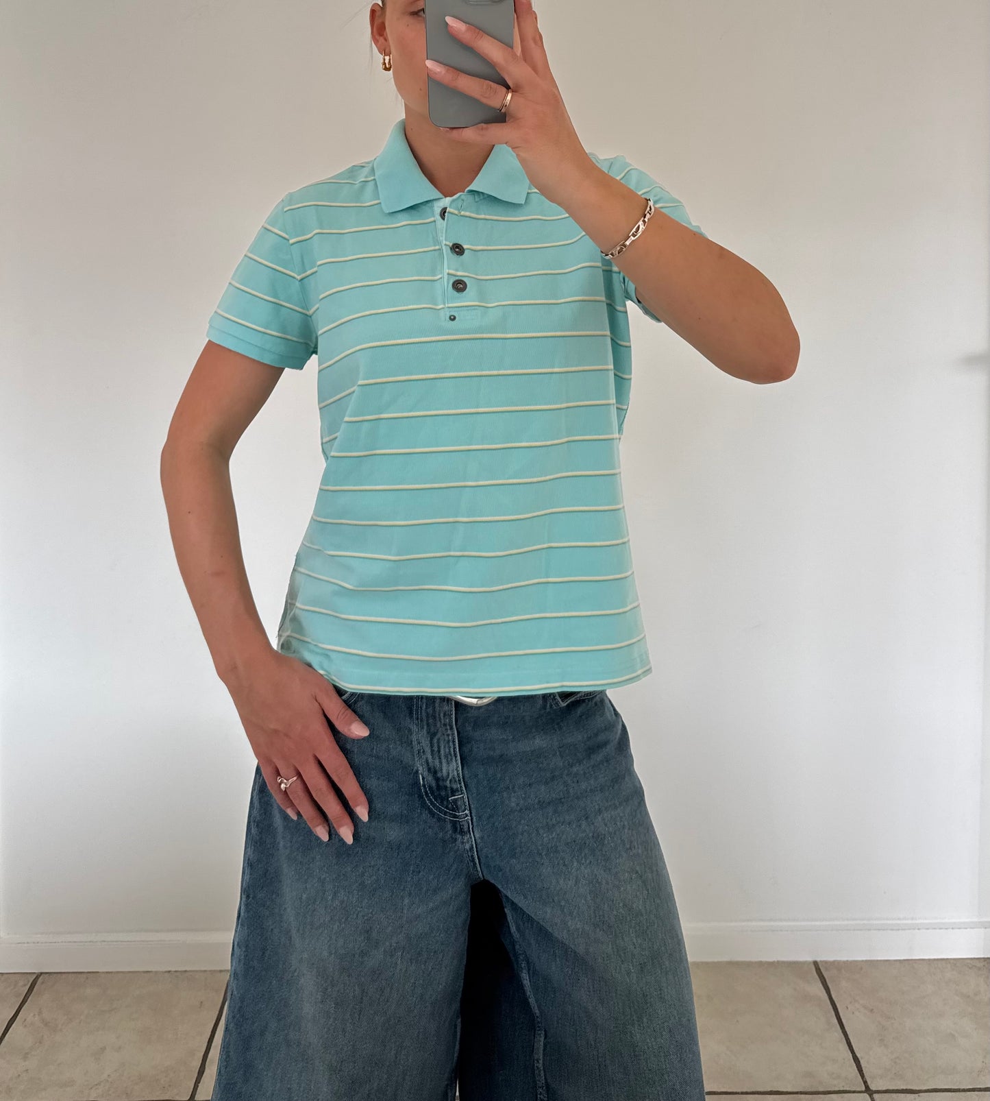 Stribet polo